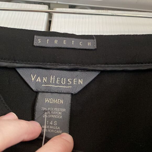 Van Heusen Stretch Dress Pants Slacks Black 14S NWT - Picture 5 of 5